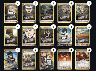 ユニオンアリーナ　進撃の巨人　緑デッキパーツ4コンセット ユニオンアリーナ 緑進撃の巨人デッキ - メルカリ